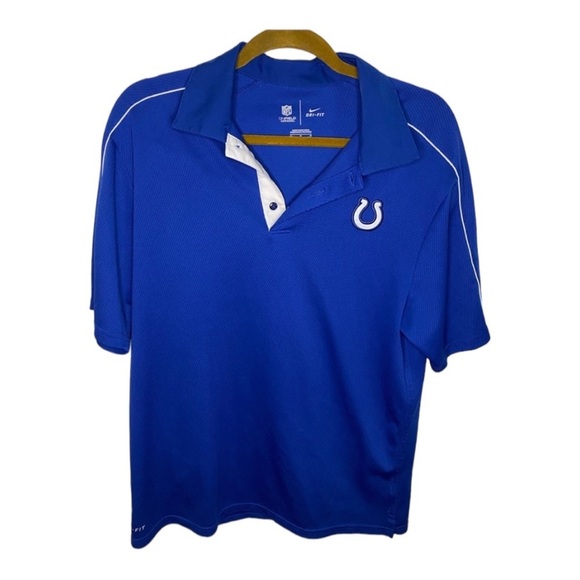 Indianapolis Colts Logo Nike Short Sleeve Dri Fit Polo - Picture 1 of 8